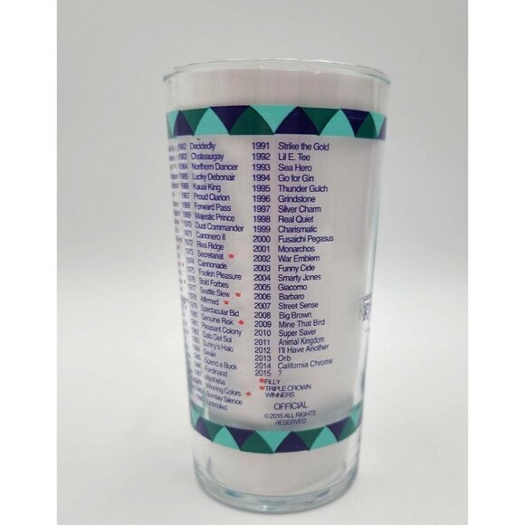 Kentucky Derby 141 Glass 2015 Churchill Downs Collectible With Winners List Mint - Picture 5 of 9
